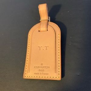 Louis Vuitton name/ address tag Initial YT